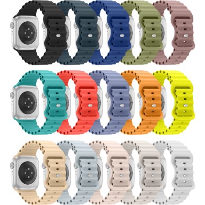 Vroubkovaný řemínek pro Apple Watch 38/40/41/42(S10)mm (Barevná varianta Černý)