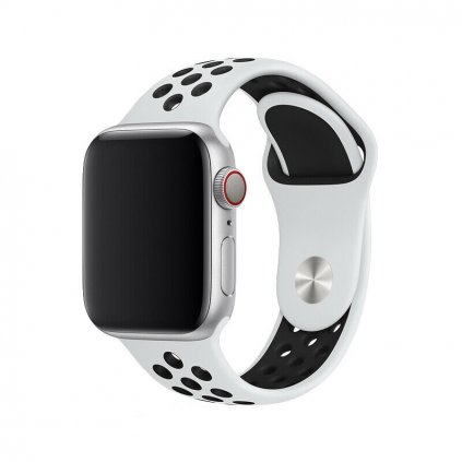 Sportovní řemínek na Apple Watch - Bílo-černý