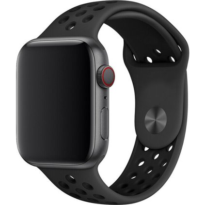 Sportovní řemínek na Apple Watch - Černý (Barva Černá, Velikost 38/40/41mm, Obvod S-M (menší až střední obvod zápěstí))