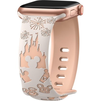 Řemínek gravírovaný myšák pro Apple Watch 38/40/41/42(S10)mm (Barva Modro-Bílá)