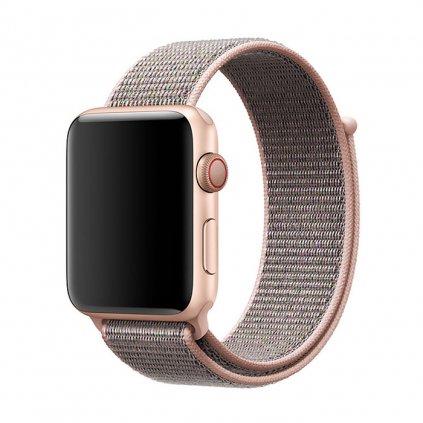 444 nylonovy reminek na apple watch pink sand