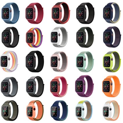Nylonový set 2v1 pro Apple Watch 38/40/41/42(S10)mm (Barevná varianta Světle Modrá)