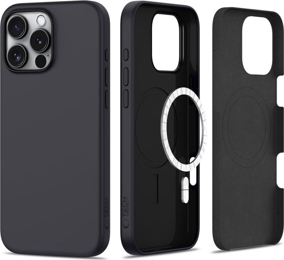 Tech-Protect Ochranný kryt na iPhone 16 Pro MAX - Tech-Protect, Silicone MagSafe Black