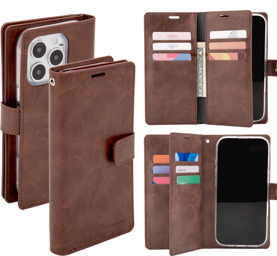 Mercury Ochranné pouzdro na iPhone 16 Pro - Mercury, Mansoor Diary Brown