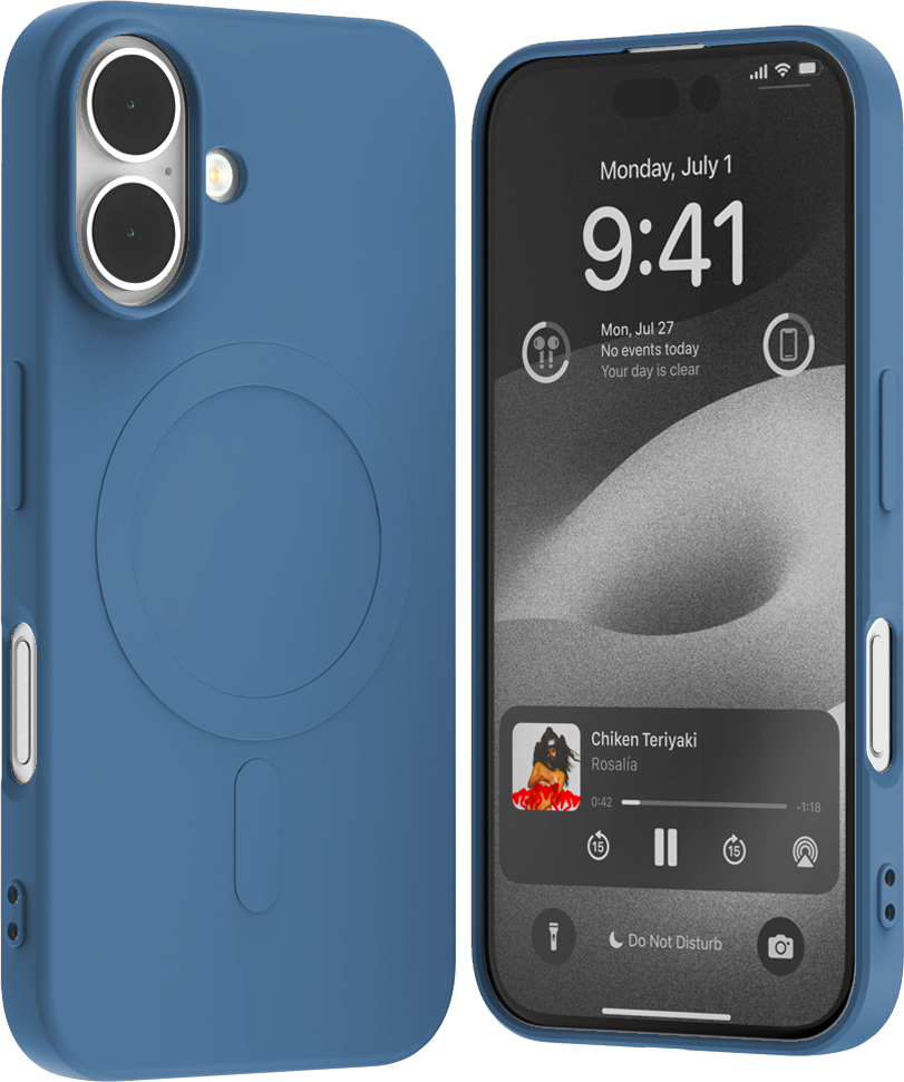 Mercury Ochranný kryt na iPhone 16 - Mercury, SemiSilicon MagSafe Blue