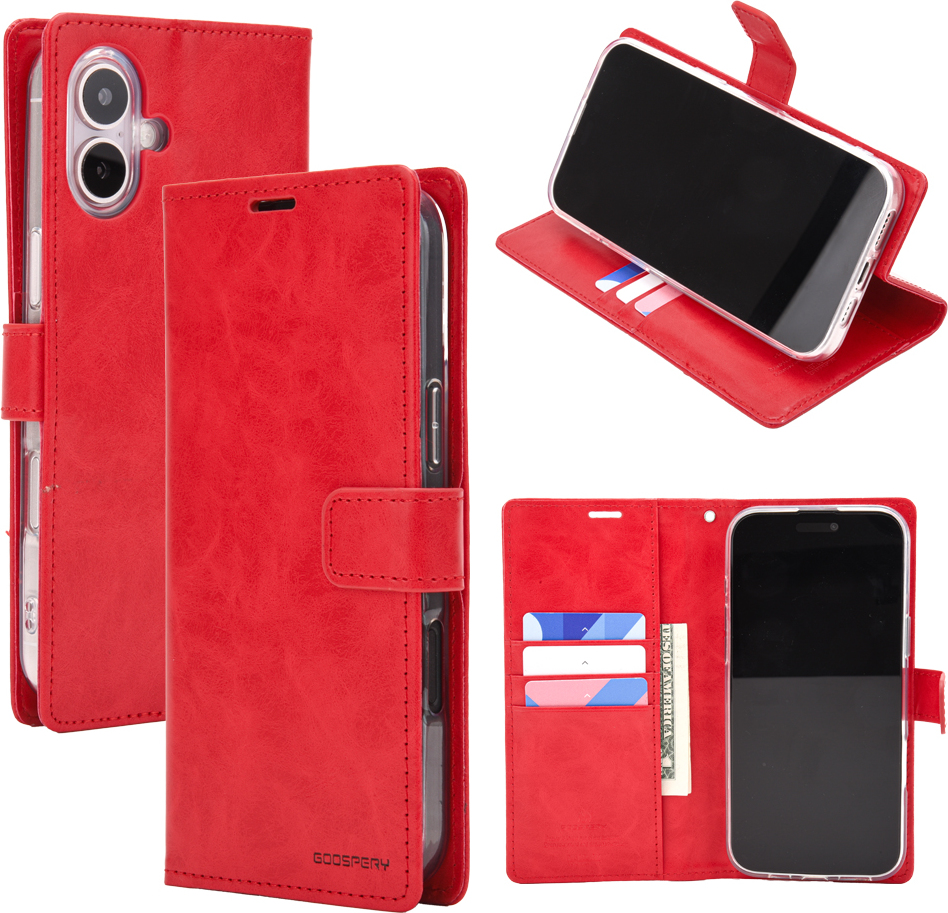 Mercury Ochranné pouzdro na iPhone 16 PLUS - Mercury, Bluemoon Diary Red