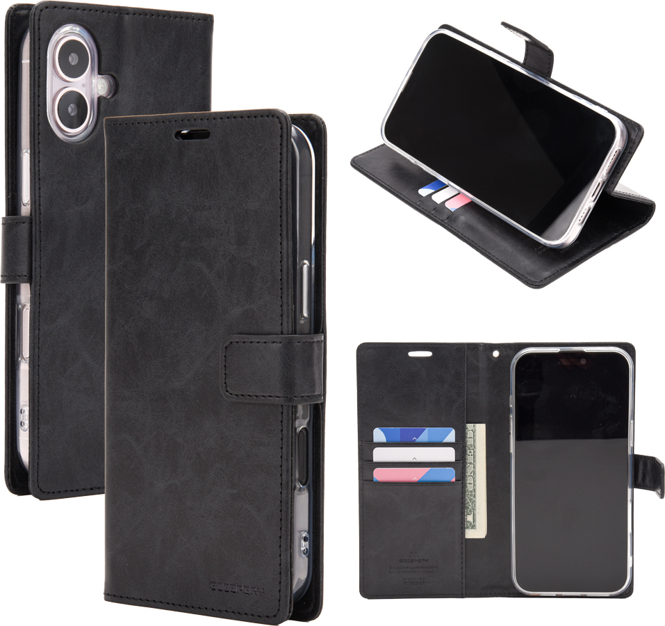 Mercury Ochranné pouzdro na iPhone 16 PLUS - Mercury, Bluemoon Diary Black