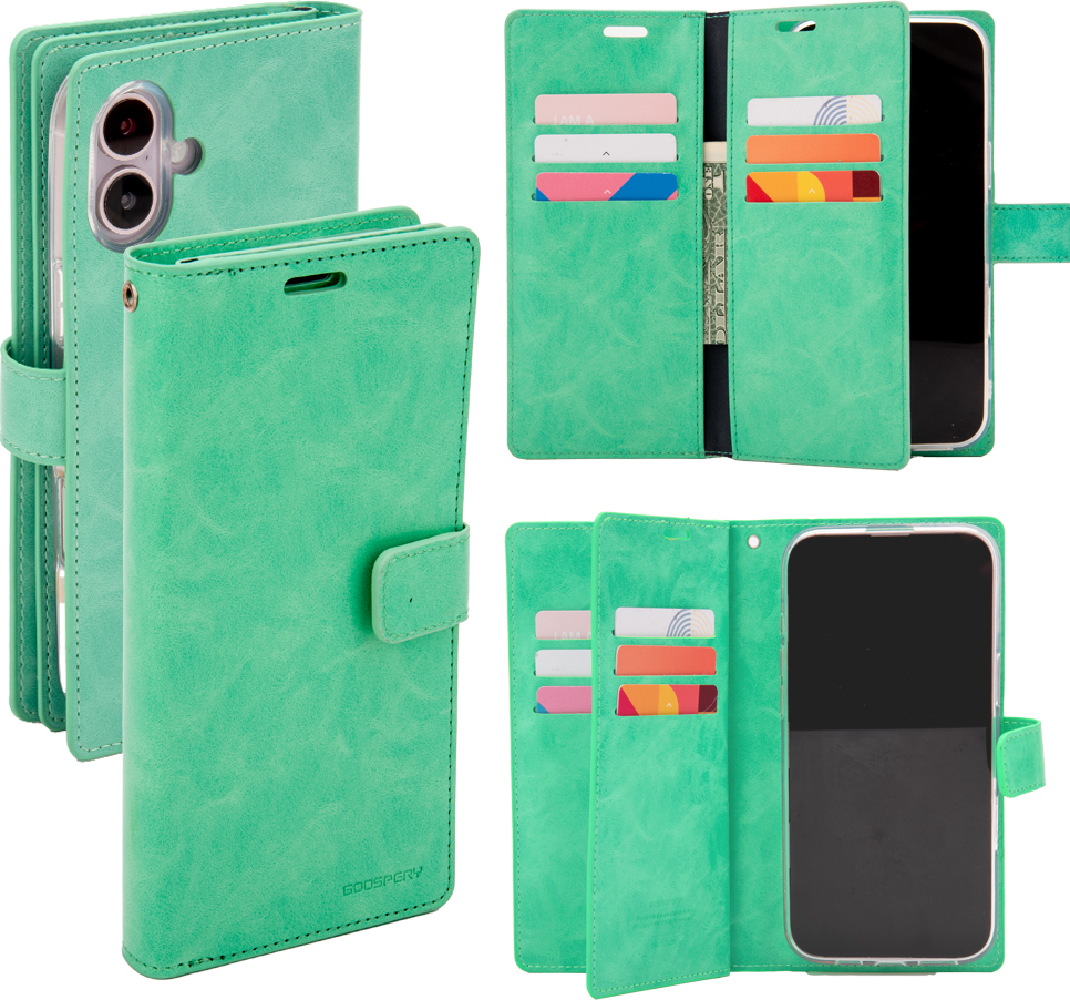 Mercury Ochranné pouzdro na iPhone 16 PLUS - Mercury, Mansoor Diary Mint