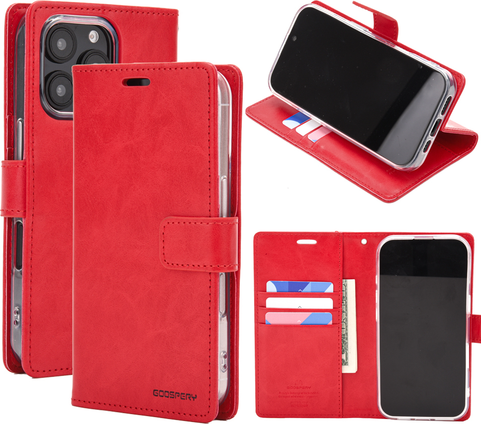 Mercury Ochranné pouzdro na iPhone 16 Pro - Mercury, Bluemoon Diary Red