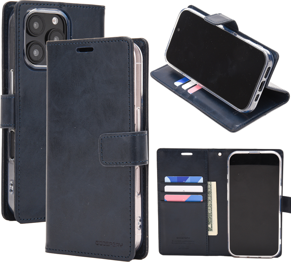 Mercury Ochranné pouzdro na iPhone 16 Pro - Mercury, Bluemoon Diary Navy