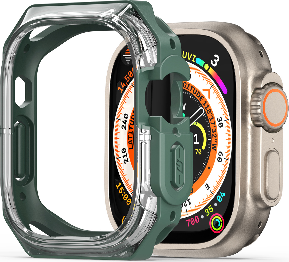 DuxDucis Ochranný kryt na Apple Watch 49mm - DuxDucis, Tamo Green