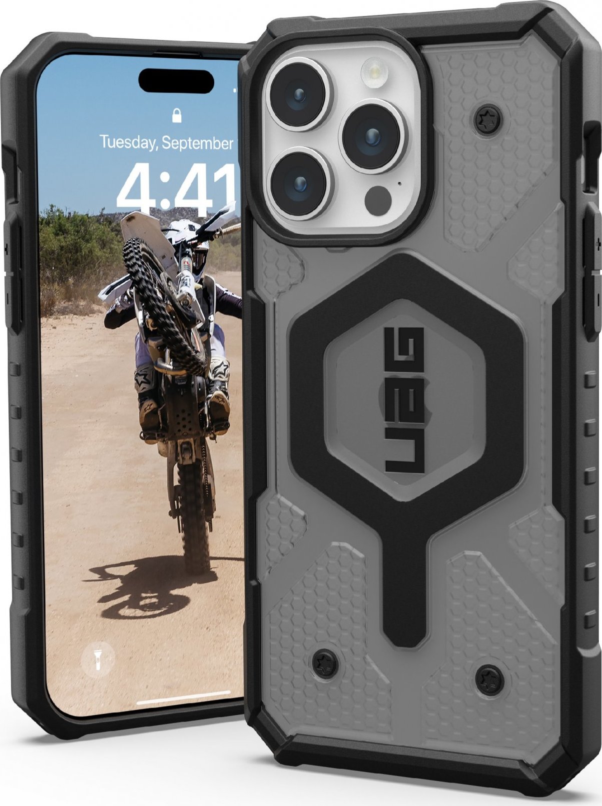 Urban Armor Gear Ochranný kryt na iPhone 15 Pro MAX - UAG, Pathfinder MagSafe Ash