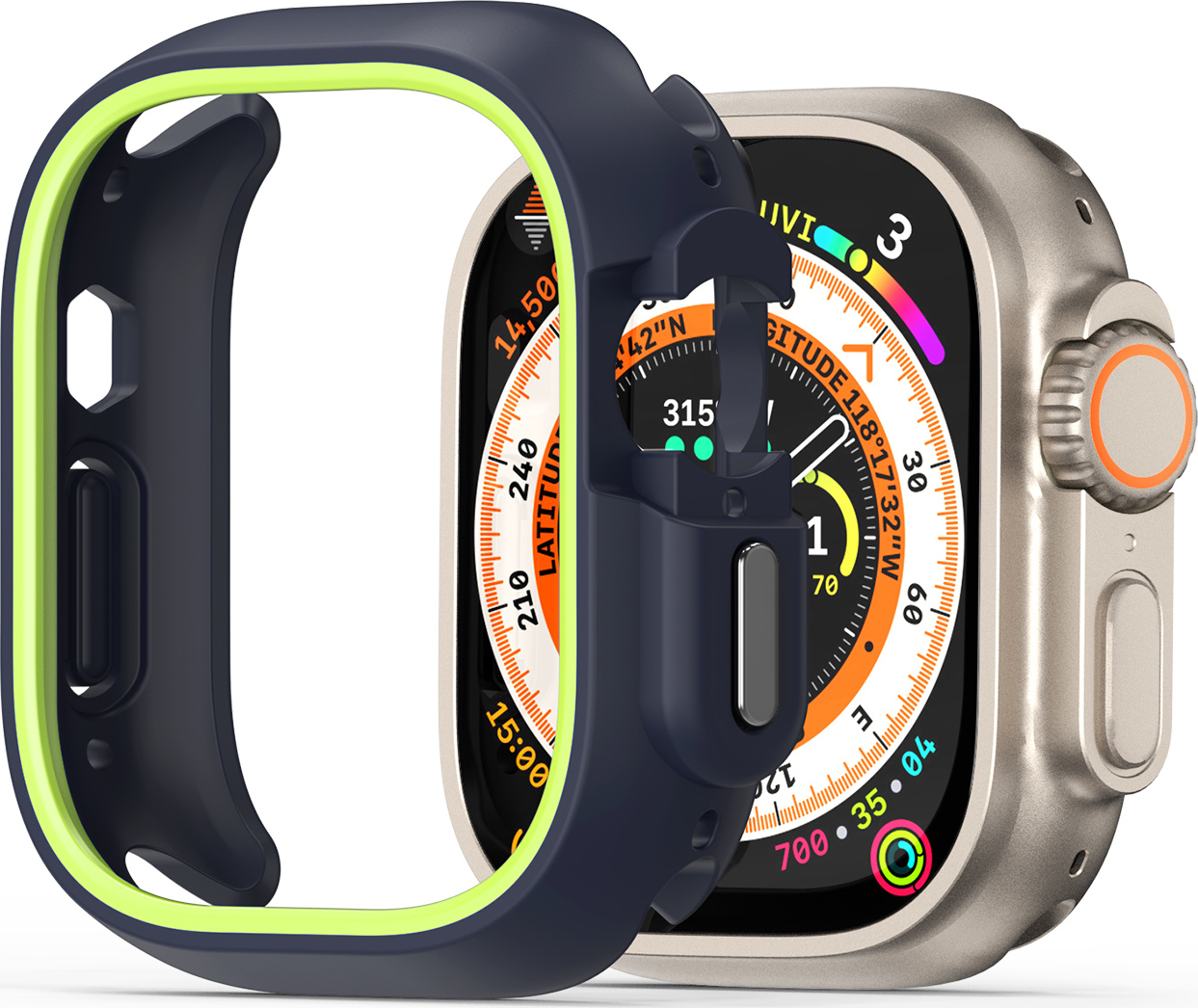 DuxDucis Ochranný kryt na Apple Watch 49mm - DuxDucis, Bamo Midnight/Green