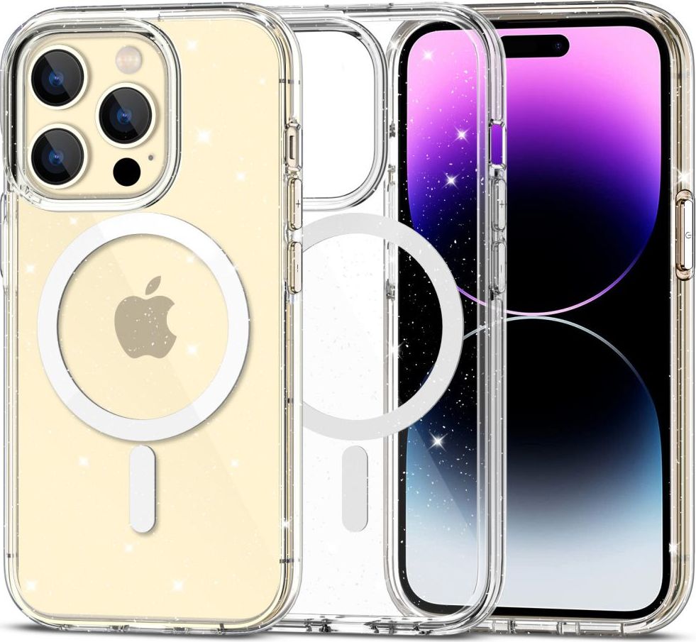 Tech-Protect Ochranný kryt na iPhone 15 Pro - Tech-Protect, FlexAir Hybrid MagSafe Glitter