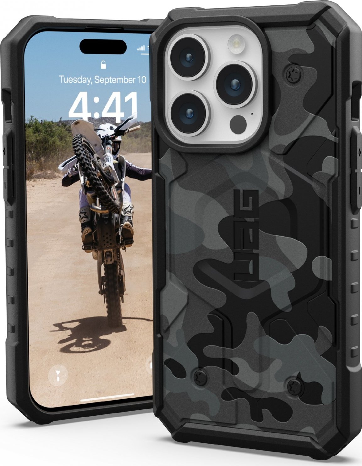Urban Armor Gear Ochranný kryt na iPhone 15 Pro - UAG, Pathfinder SE MagSafe Midnight Camo