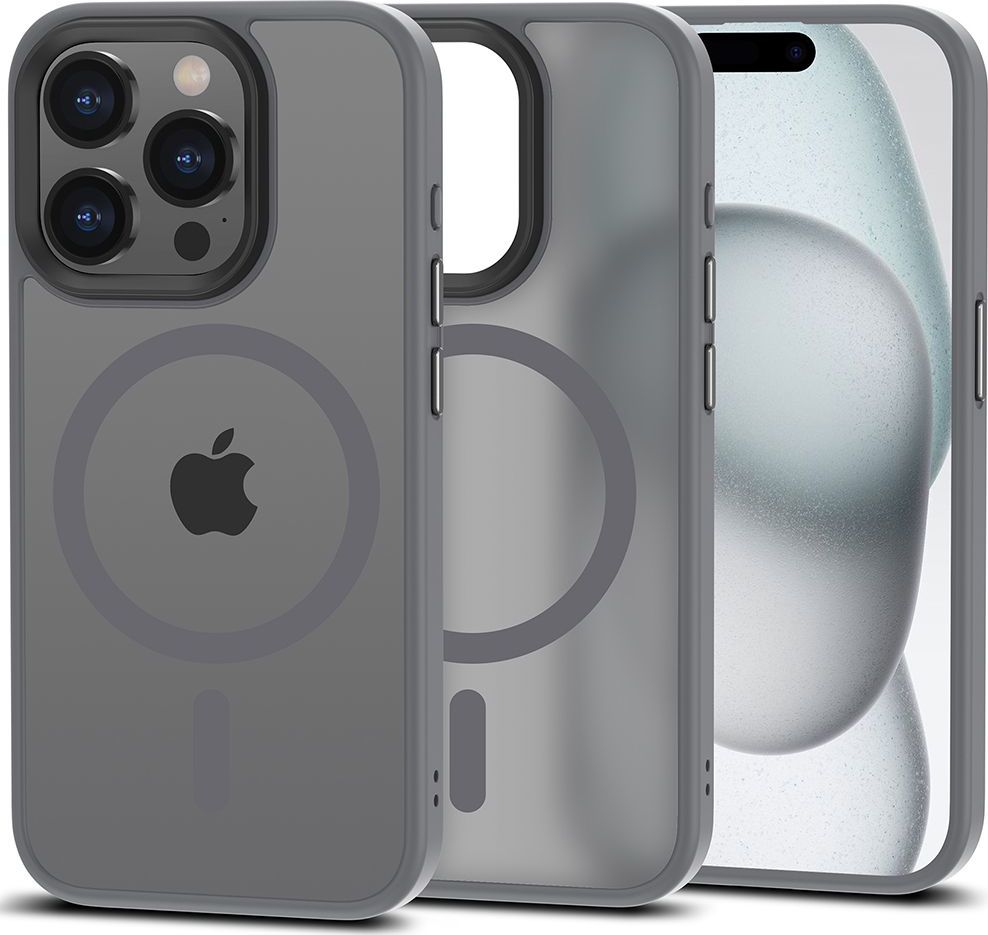 Tech-Protect Ochranný kryt na iPhone 15 Pro MAX - Tech-Protect, Magmat MagSafe Matte Titanium