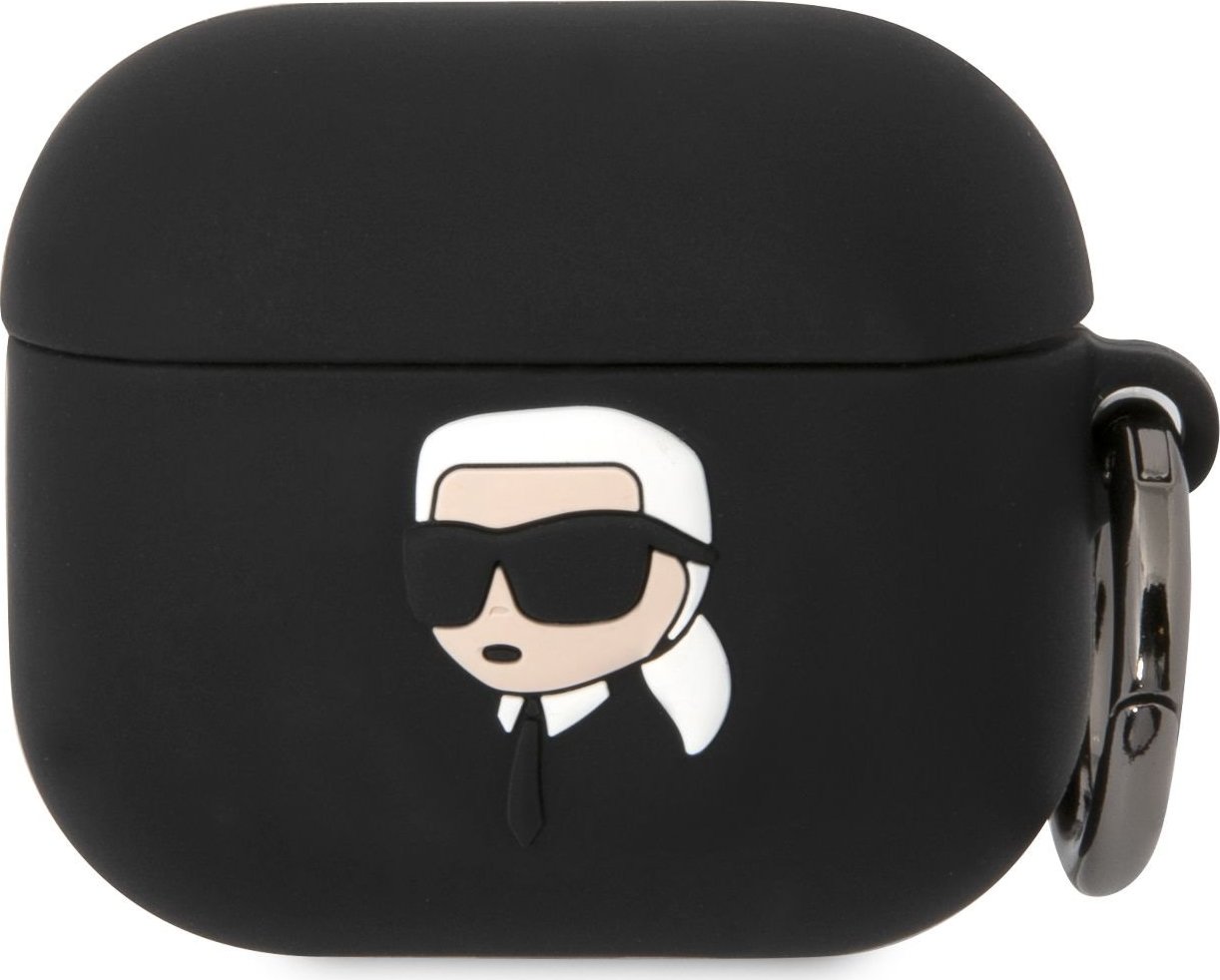 Karl Lagerfeld 3D Logo NFT Karl Head Silikonové pouzdro Airpods 3 černé