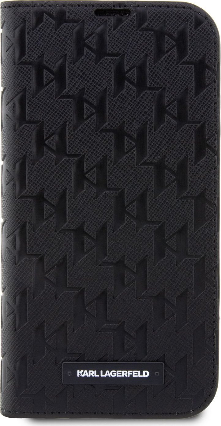 Karl Lagerfeld Ochranné pouzdro pro iPhone 14 Pro - Karl Lagerfeld, Saffiano Monogram Book Black