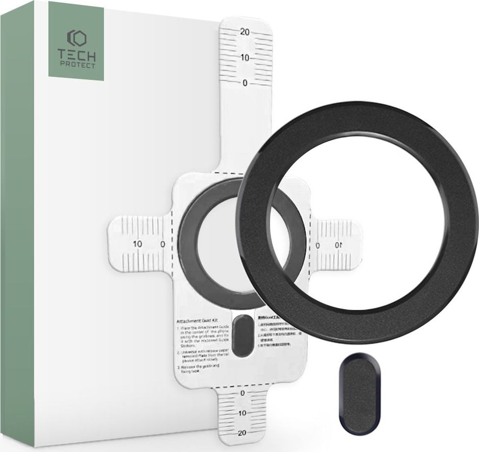 Tech-Protect Magnetická nálepka pro MagSafe nabíjení - Tech-Protect, Magmat Magnetic Ring Black