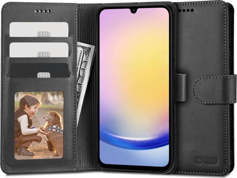 Tech-Protect Ochranné pouzdro na Samsung Galaxy A25 5G - Tech-Protect, Wallet Black