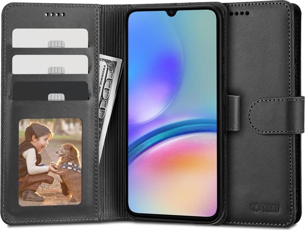 Tech-Protect Ochranné pouzdro pro Samsung Galaxy A05S - Tech-Protect, Wallet Black