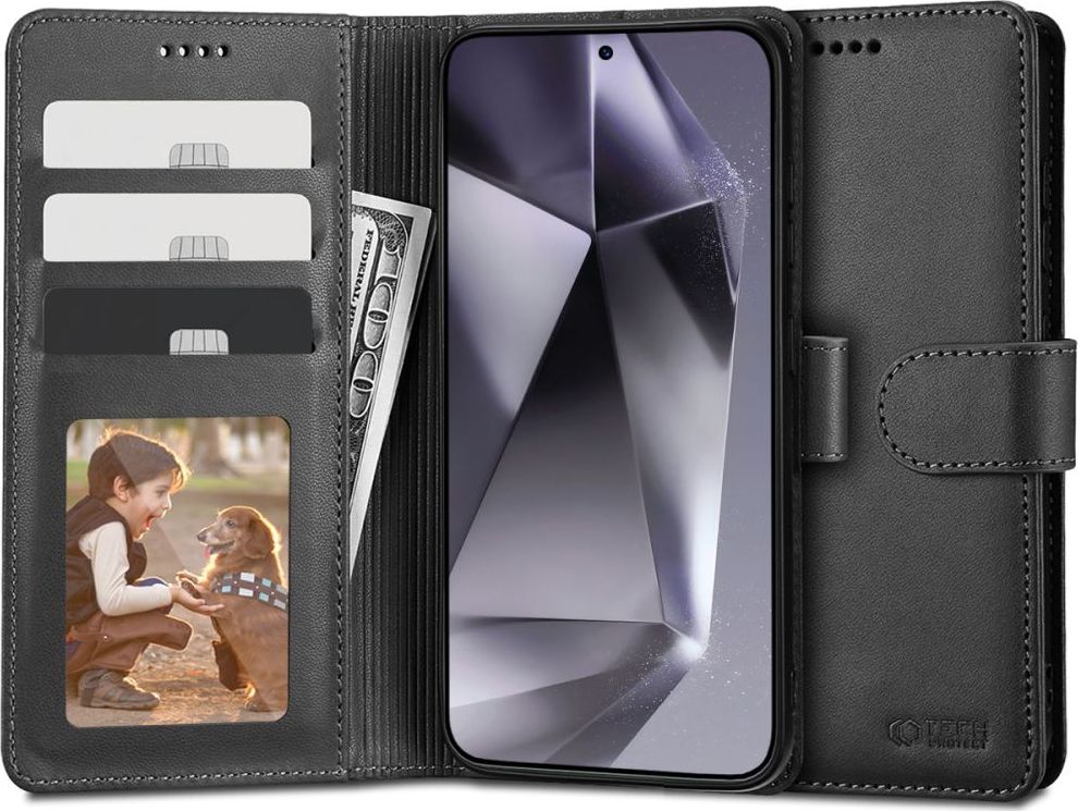 Tech-Protect Ochranné pouzdro pro Samsung GALAXY S24 ULTRA - Tech-Protect, Wallet Black