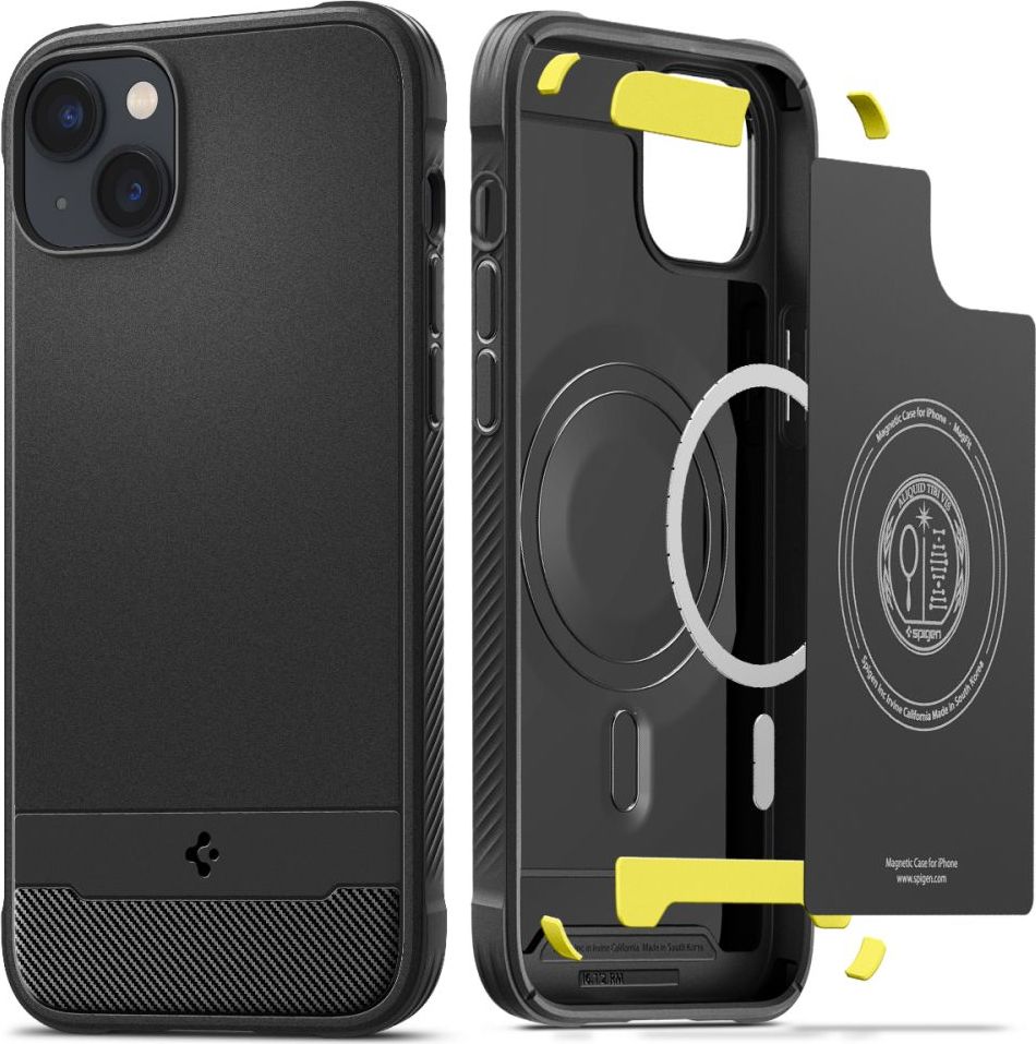 Spigen Ochranný kryt pro iPhone 14 PLUS - Spigen, Rugged Armor Mag Matte Black