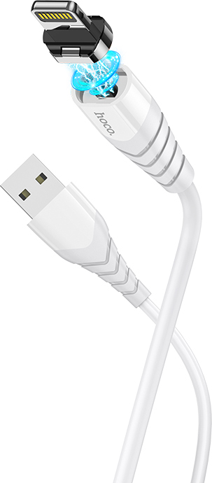 Hoco Magnetický kabel USB-A/Lightning pro iPhone a iPad - Hoco, X63 Racer White