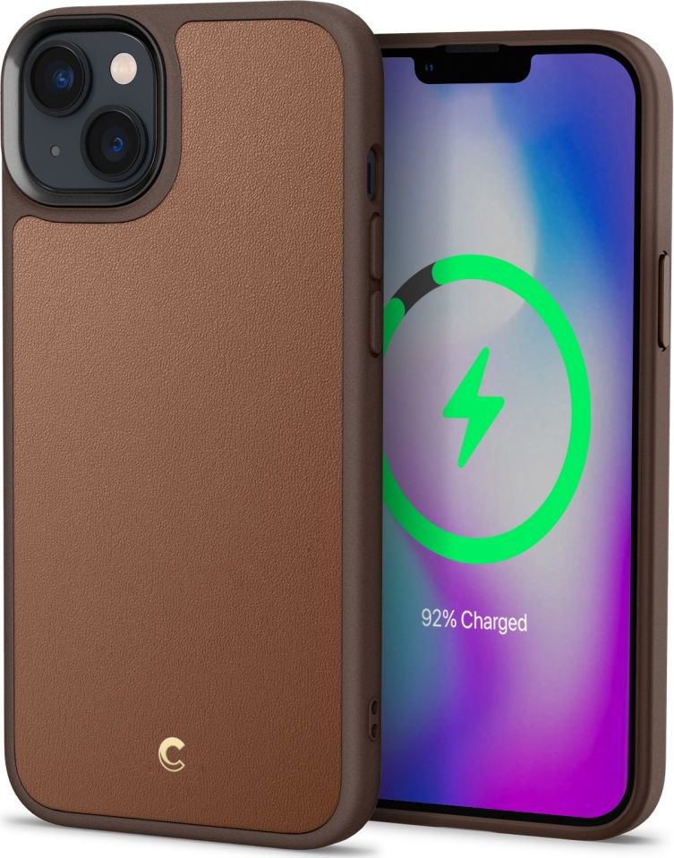 Spigen Ochranný kryt pro iPhone 14 PLUS - Spigen, Cyrill Kajuk Mag Saddle Brown