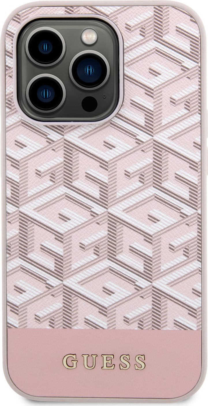 Guess Ochranný kryt pro iPhone 13 Pro - Guess, G Cube MagSafe Pink