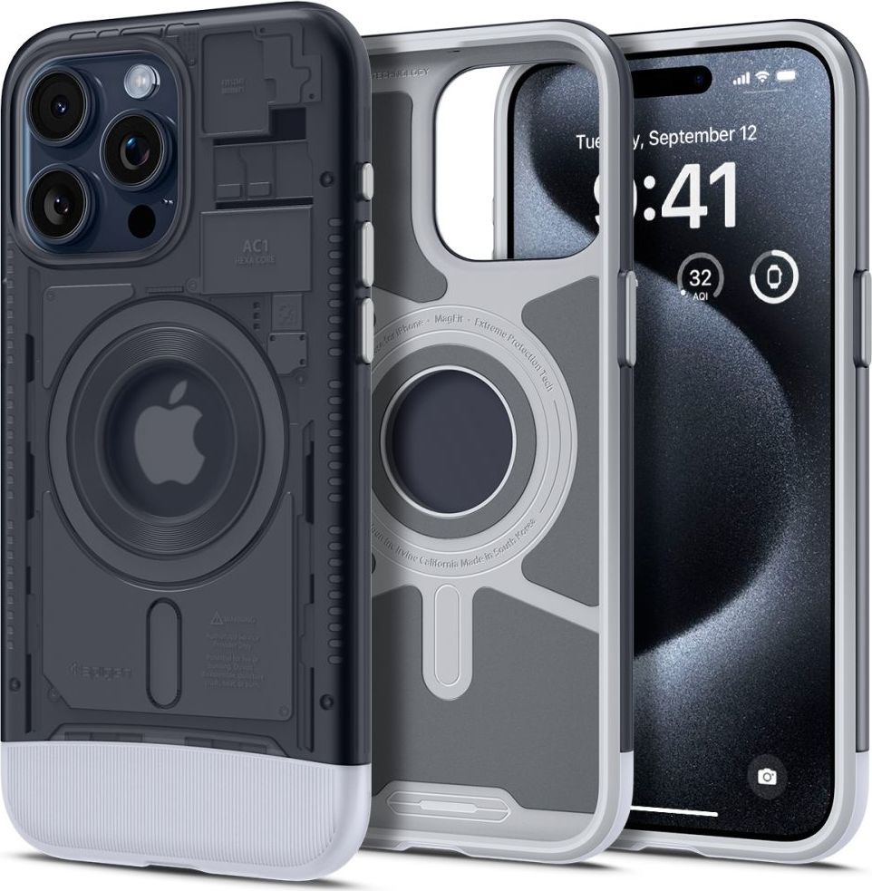 Spigen Classic C1 MagFit kryt iPhone 15 Pro černý