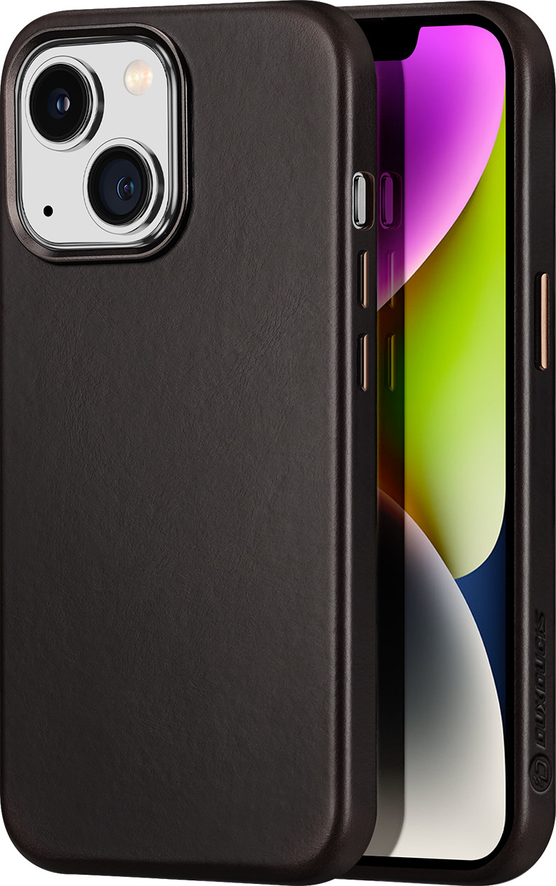 DuxDucis Kožený kryt na iPhone 14 PLUS - DuxDucis, Naples with MagSafe Coffee