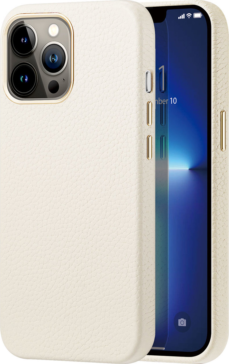 DuxDucis Kožený kryt na iPhone 13 Pro MAX - DuxDucis, Roma with MagSafe White