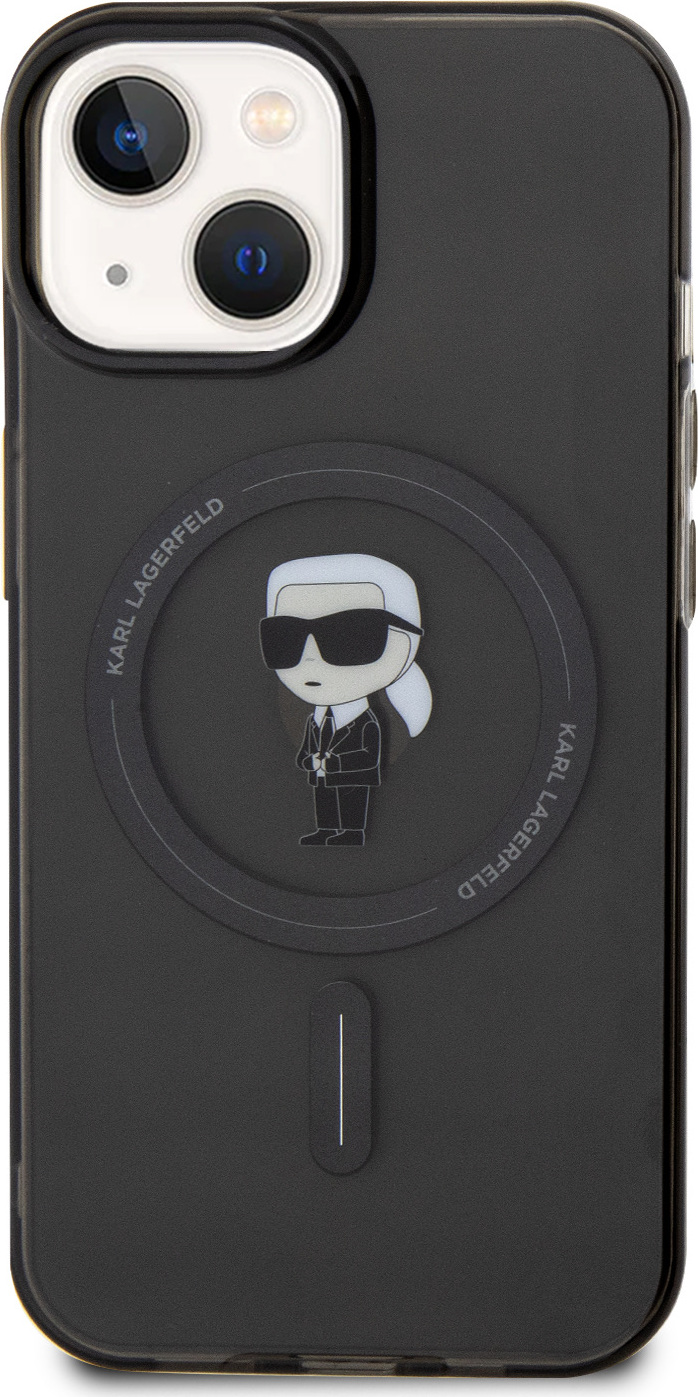 Karl Lagerfeld Ochranný kryt na iPhone 15 - Karl Lagerfeld, IML Ikonik MagSafe Black
