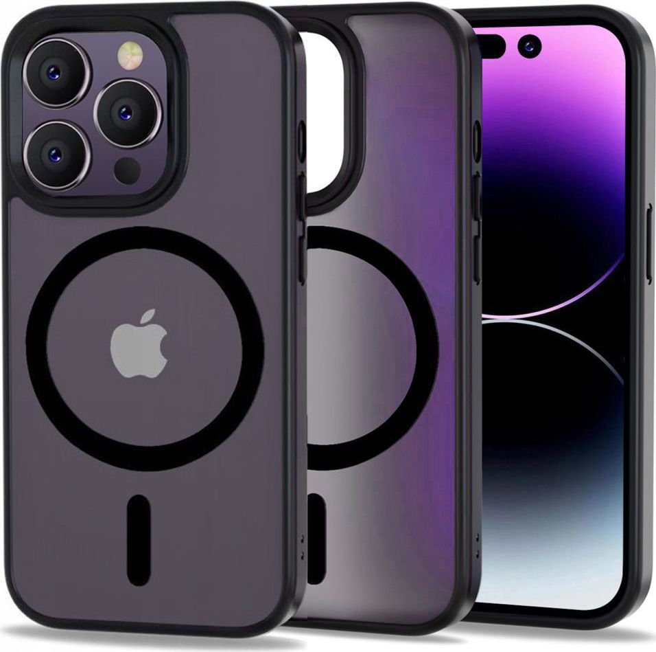 Tech-Protect Ochranný kryt pro iPhone 14 Pro - Tech-Protect, Magmat MagSafe Matte Black