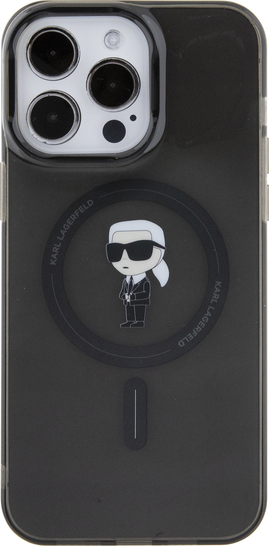 Karl Lagerfeld Ochranný kryt na iPhone 15 Pro MAX - Karl Lagerfeld, IML Ikonik MagSafe Black