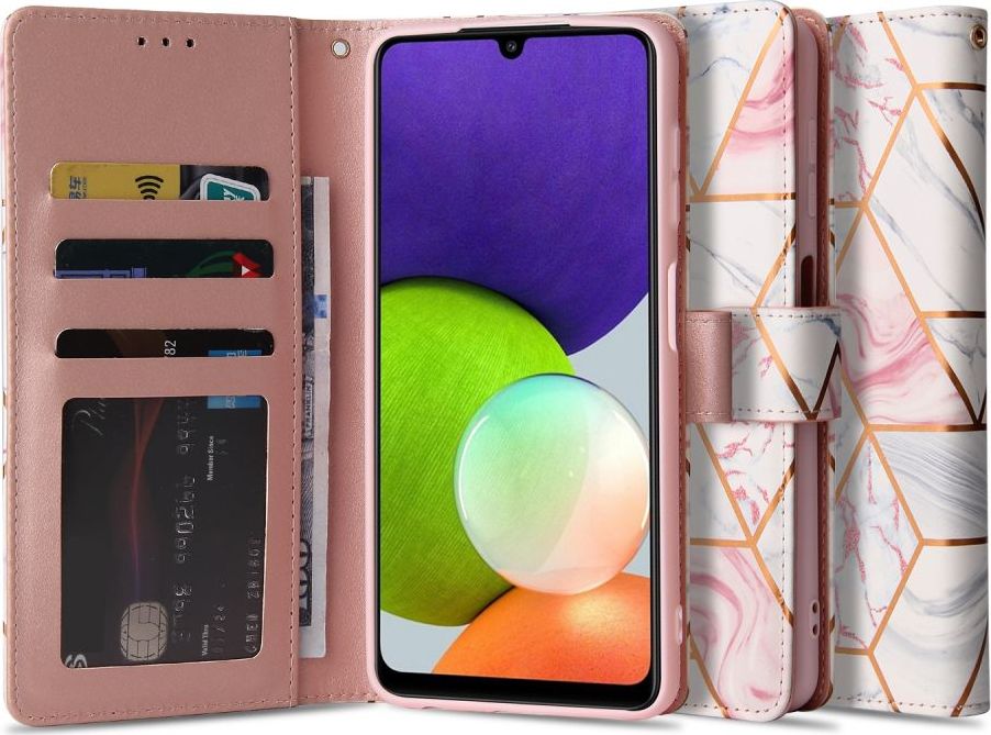 Tech-Protect Ochranné pouzdro na Samsung Galaxy A22 LTE - Tech-Protect, Wallet Marble