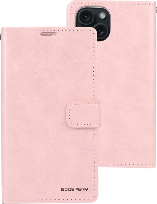 Mercury Ochranné pouzdro na iPhone 15 PLUS - Mercury, Bluemoon Diary Rose