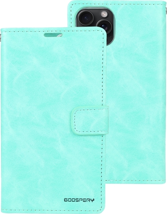 Mercury Ochranné pouzdro na iPhone 15 Pro MAX - Mercury, Bluemoon Diary Mint