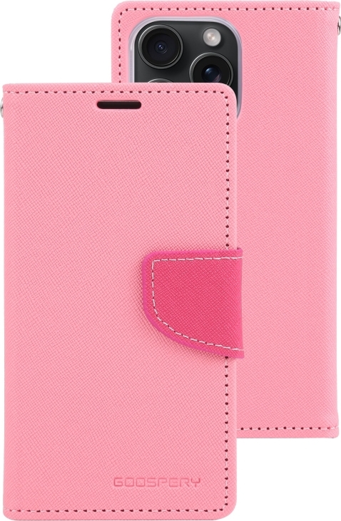 Mercury Pouzdro na iPhone 15 Pro MAX - Mercury, Fancy Diary Pink/HotPink