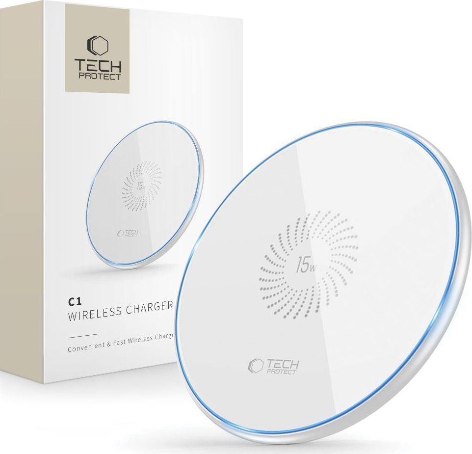 Tech-Protect Rychlá bezdrátová nabíječka - Tech-Protect, C1 15W White