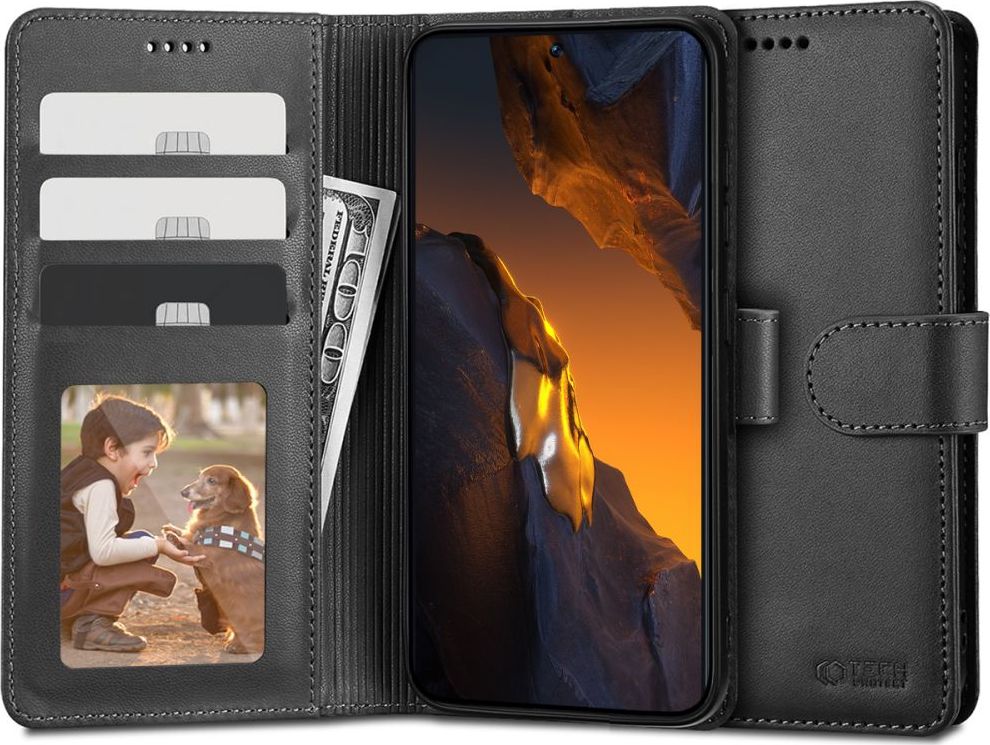 Tech-Protect Ochranné pouzdro na Xiaomi Poco F5 - Tech-Protect, Wallet Black
