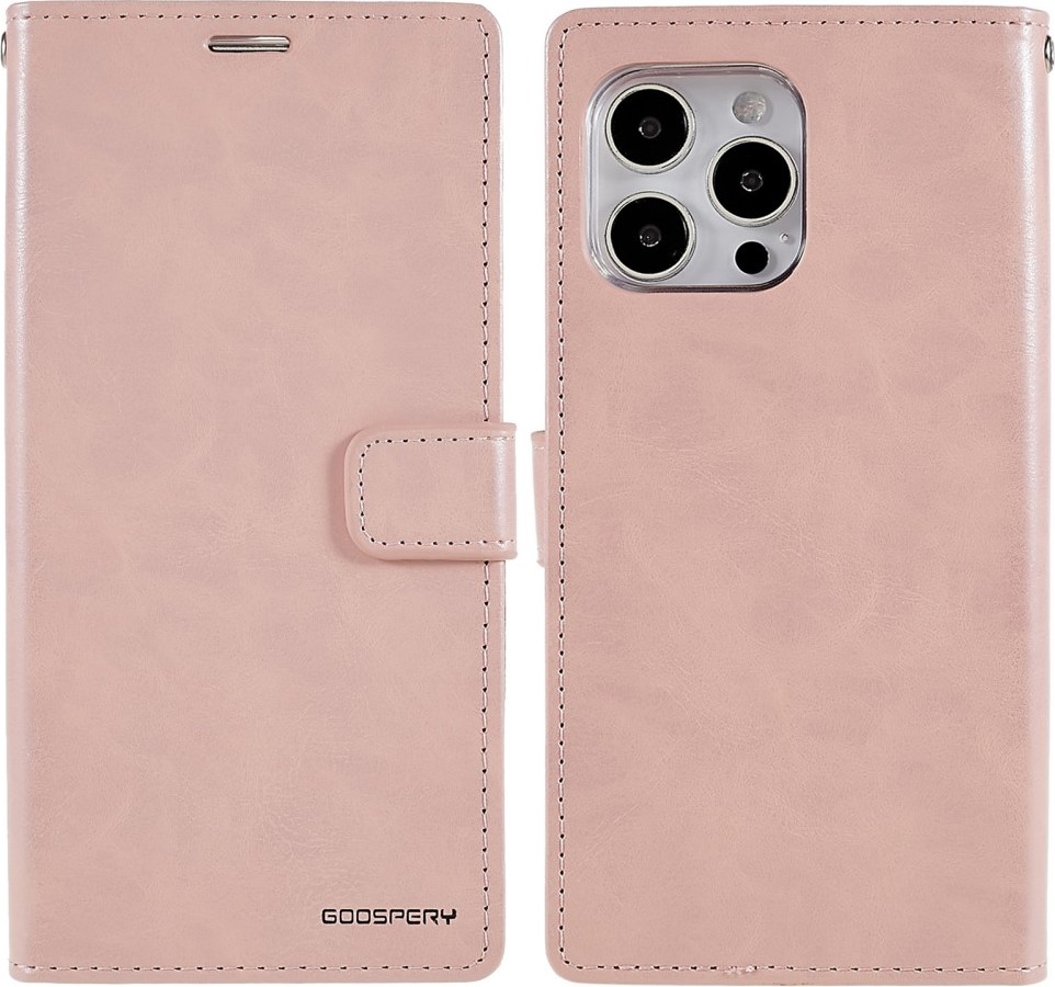 Mercury Ochranné pouzdro pro iPhone 14 Pro - Mercury, Bluemoon Diary Rose Gold