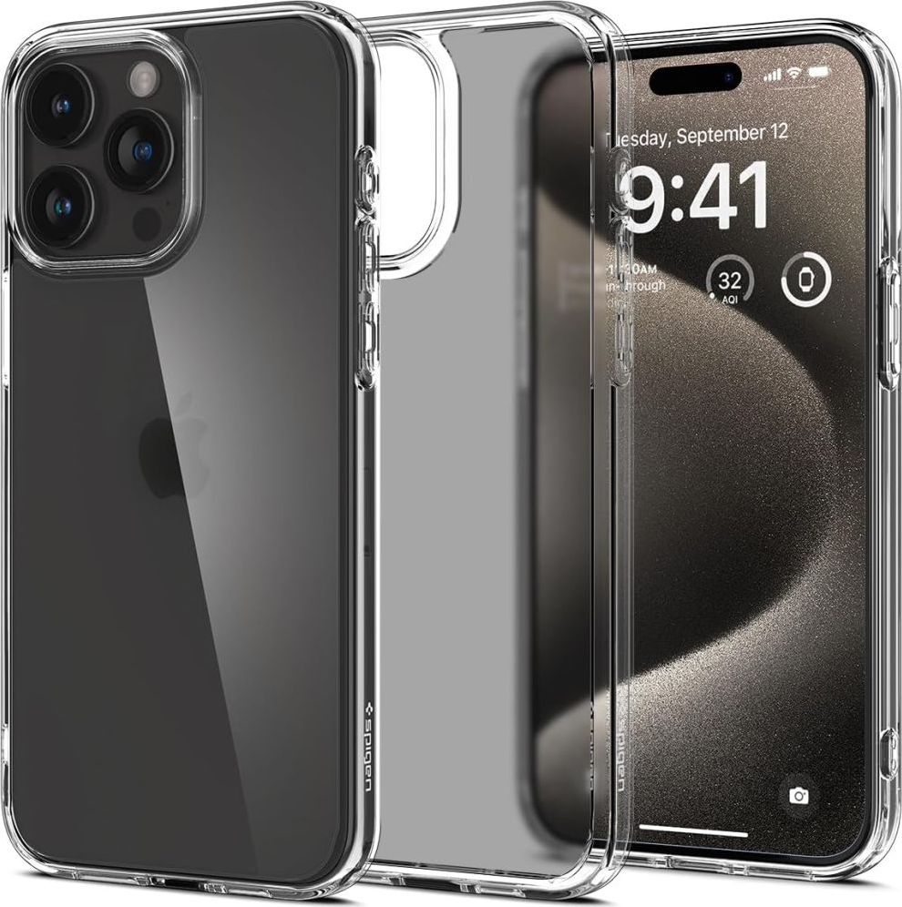 Spigen Ultra Hybrid kryt iPhone 15 Pro průhledný