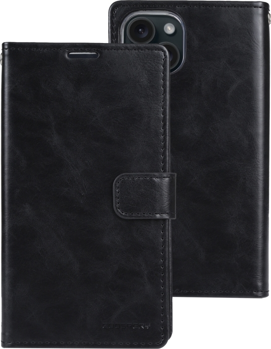 Mercury Ochranné pouzdro na iPhone 15 PLUS - Mercury, Bluemoon Diary Black