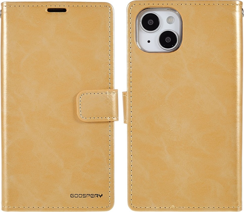 Mercury Ochranné pouzdro pro iPhone 14 - Mercury, Bluemoon Diary Gold