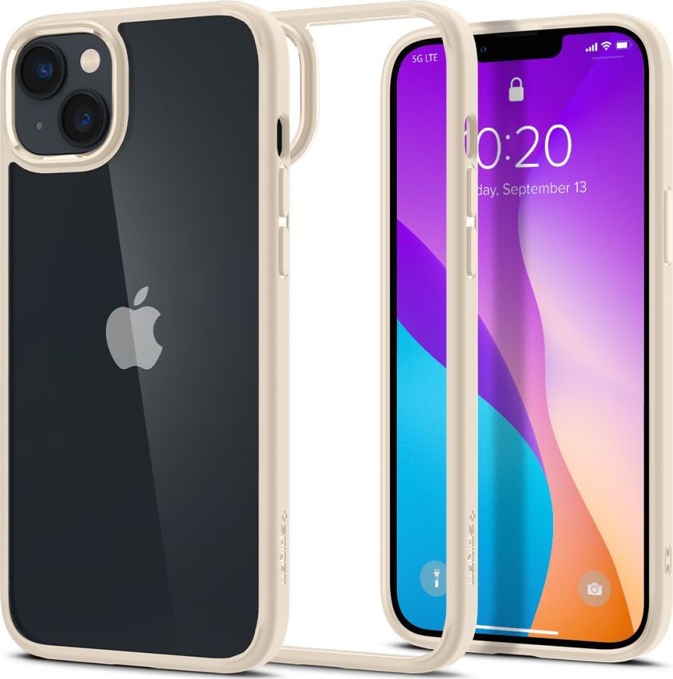 Spigen Ochranný kryt pro iPhone 14 PLUS - Spigen, Ultra Hybrid Sand Beige