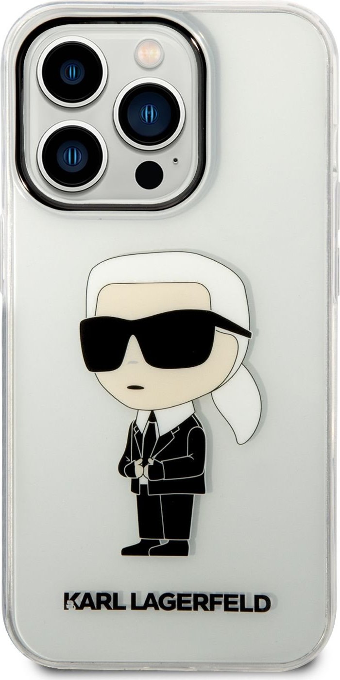 Karl Lagerfeld Ochranný kryt pro iPhone 14 Pro - Karl Lagerfeld, IML Ikonik NFT Transparent
