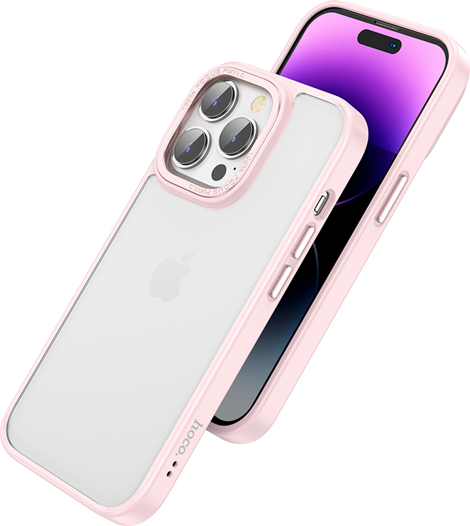 Hoco Ochranný kryt pro iPhone 14 PLUS - Hoco, GoldenShield Pink
