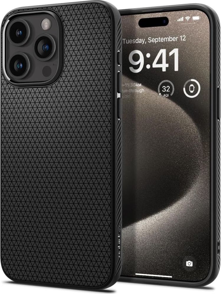 Spigen Liquid Air kryt iPhone 15 Pro Max matně černý